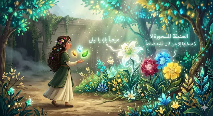 Illustration for The Secret of the Enchanted Garden